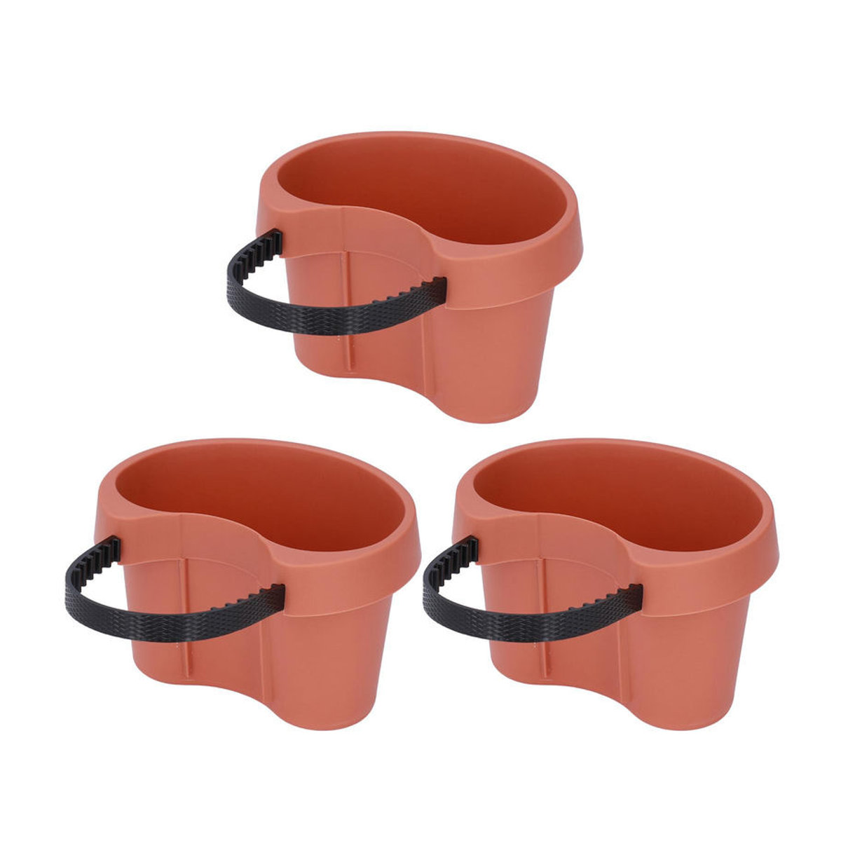 Tooarts Pflanztopf aus Kunststoff mit verstellbarem Gurt und Drainageleitung in Orange - Bild 5