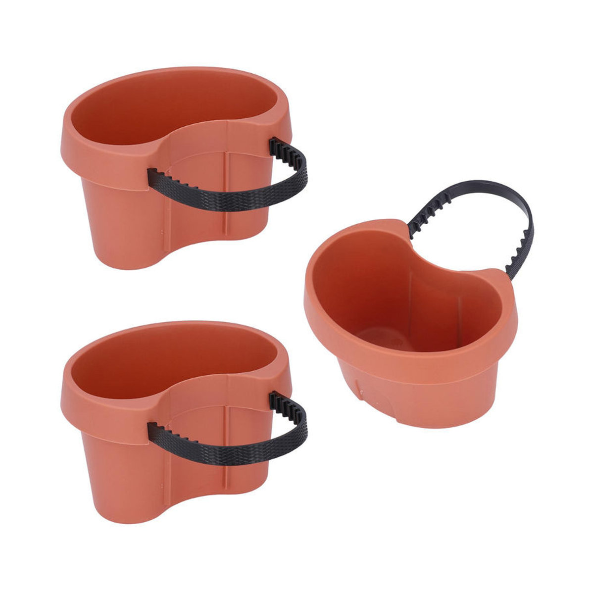 Tooarts Pflanztopf aus Kunststoff mit verstellbarem Gurt und Drainageleitung in Orange - Bild 7