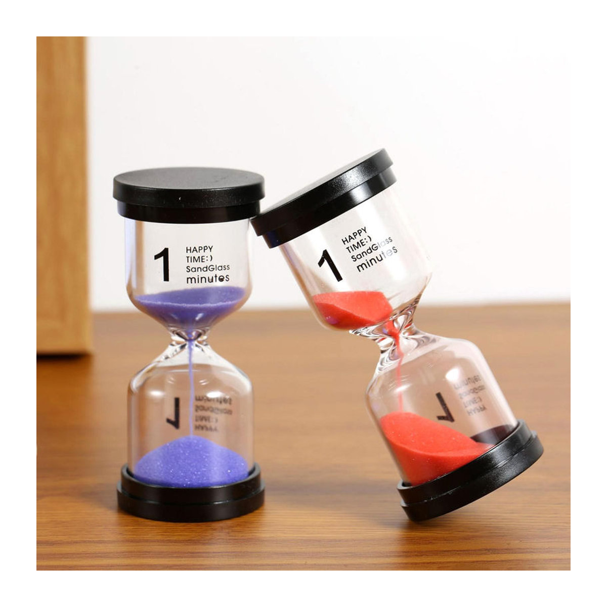 Tooarts Sanduhr Set aus Glas in 6 verschiedenen Zeitintervallen 1/3/5/10/15/30 Minuten, mehrfarbig, minimalistisches Design für Kinder und Spiele - Bild 3