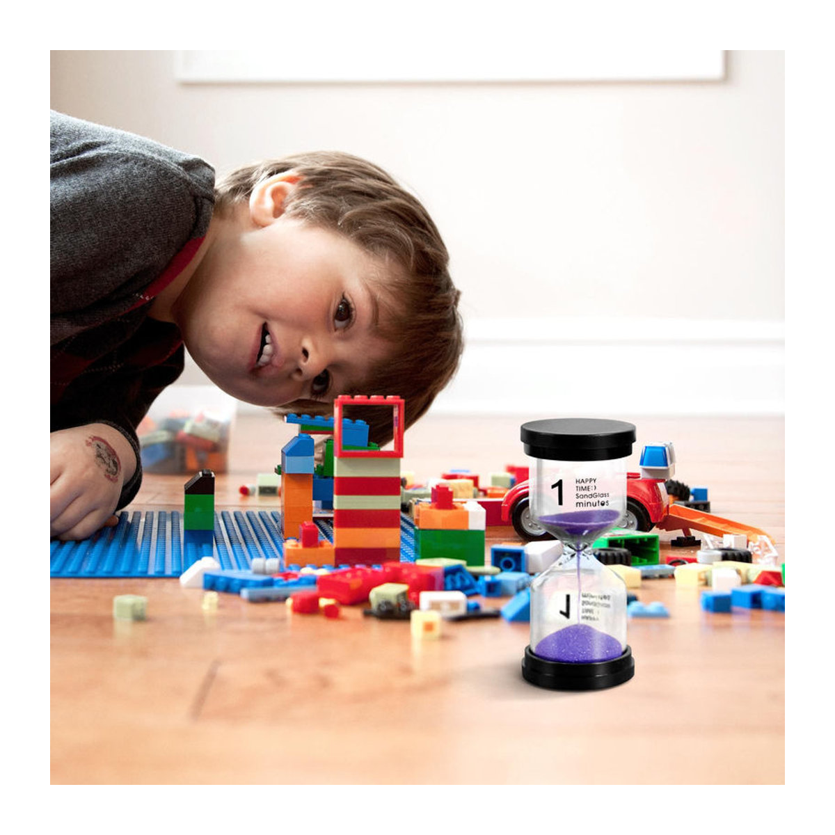 Tooarts Sanduhr Set aus Glas in 6 verschiedenen Zeitintervallen 1/3/5/10/15/30 Minuten, mehrfarbig, minimalistisches Design für Kinder und Spiele - Bild 5