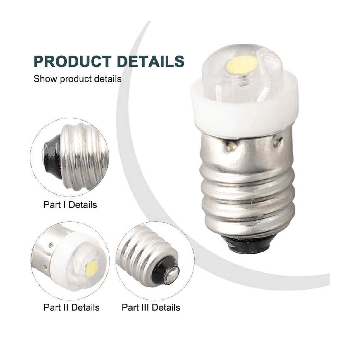 TOOPRE E10 LED Ersatzlampe 0,5W für Taschenlampen und Signalinstrumente - Bild 2