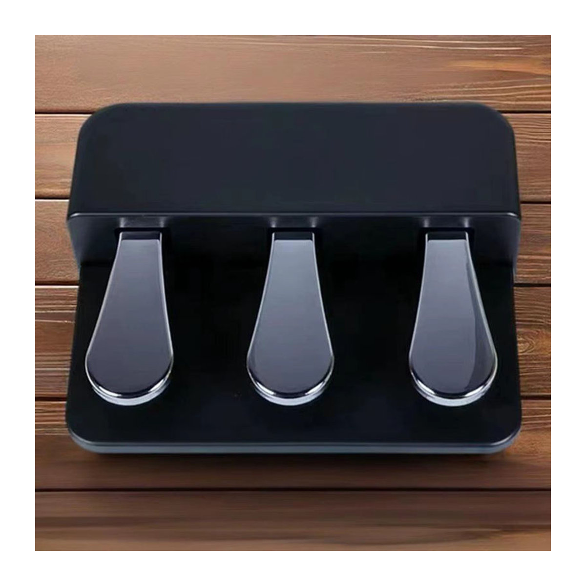 Tooyful 3-Pedaleinheit mit weichem Sostenuto-Sustain-Pedal in Schwarz für elektrische Klaviere und Tastaturen - Bild 2