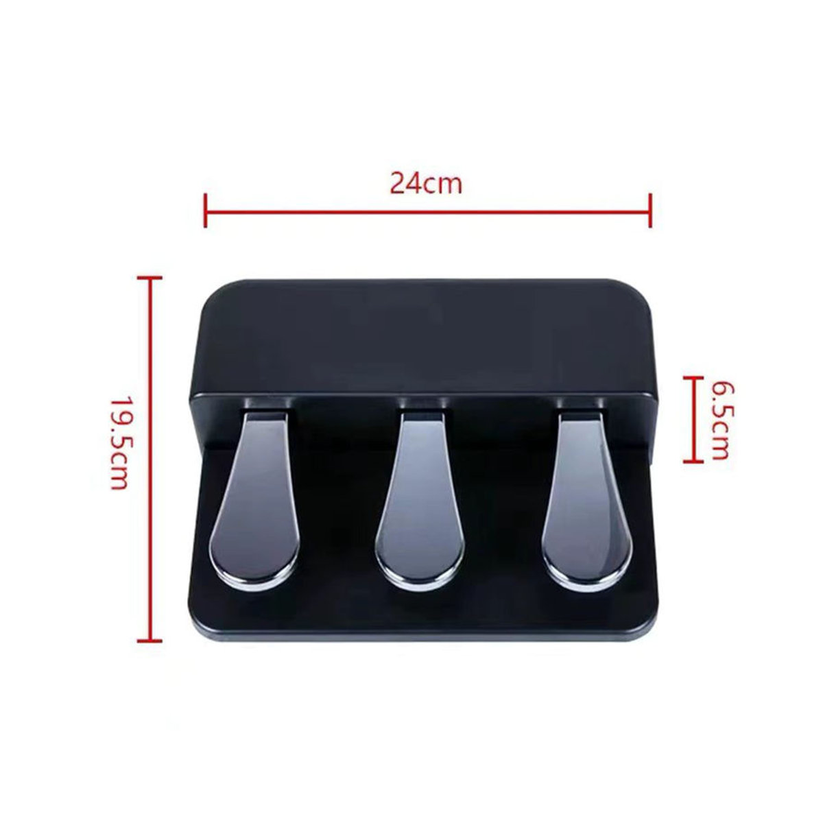 Tooyful 3-Pedaleinheit mit weichem Sostenuto-Sustain-Pedal in Schwarz für elektrische Klaviere und Tastaturen - Bild 6