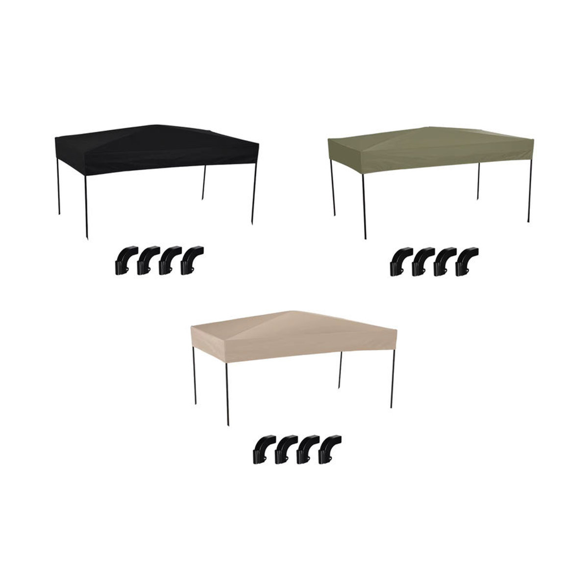 Tooyful Markise als Ersatz-Überdachungshülle für Campingwagen und Garten-Schubmarkisen in Braun oder Beige, passend für 1,5 cm Vierkantrohre - Bild 3