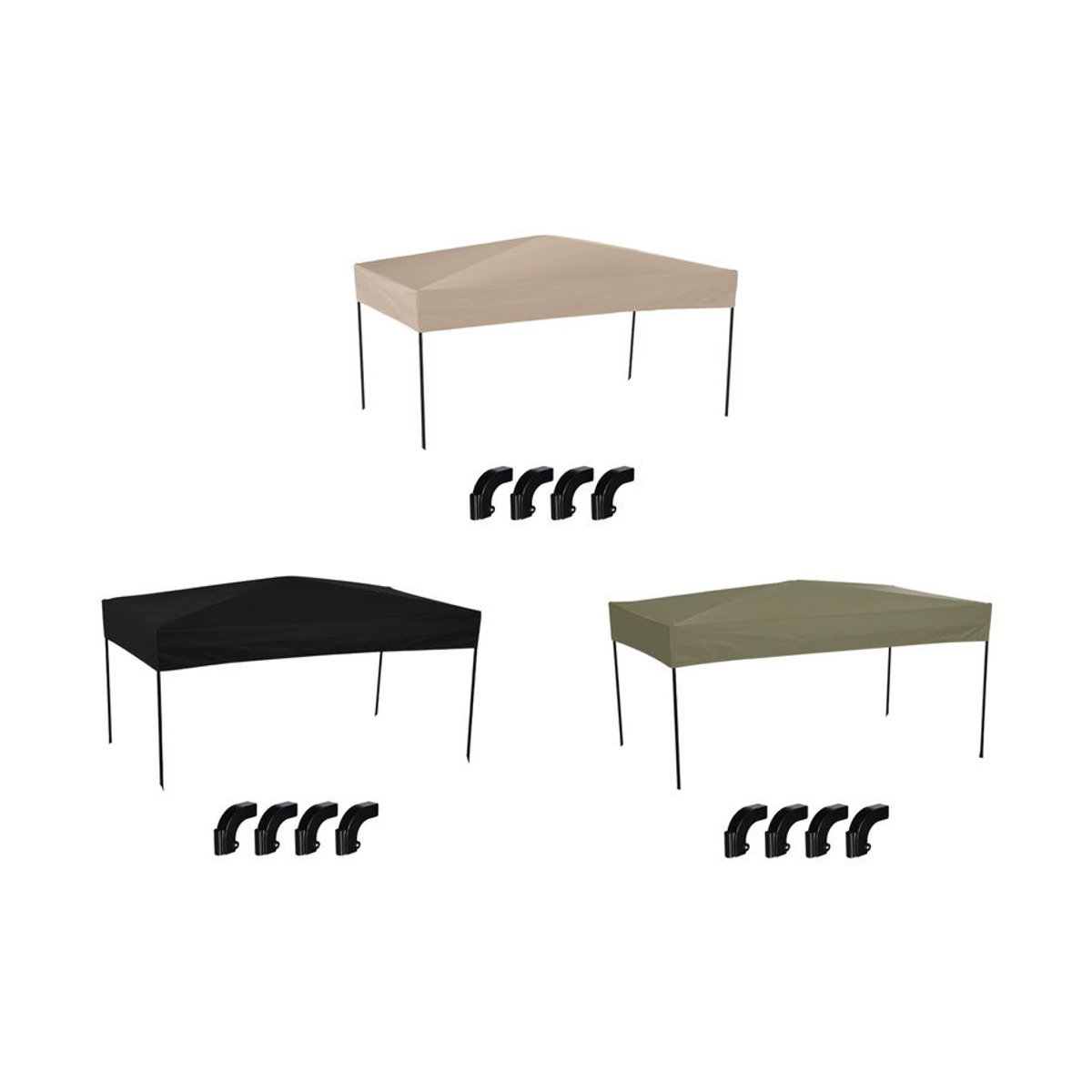 Tooyful Markise als Ersatz-Überdachungshülle für Campingwagen und Garten-Schubmarkisen in Braun oder Beige, passend für 1,5 cm Vierkantrohre - Bild 4