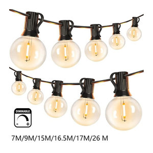 Topdii G40 LED Globe Lichterkette im Industrial Design, dimmbar, für Garten, Terrasse und Outdoor-Dekoration