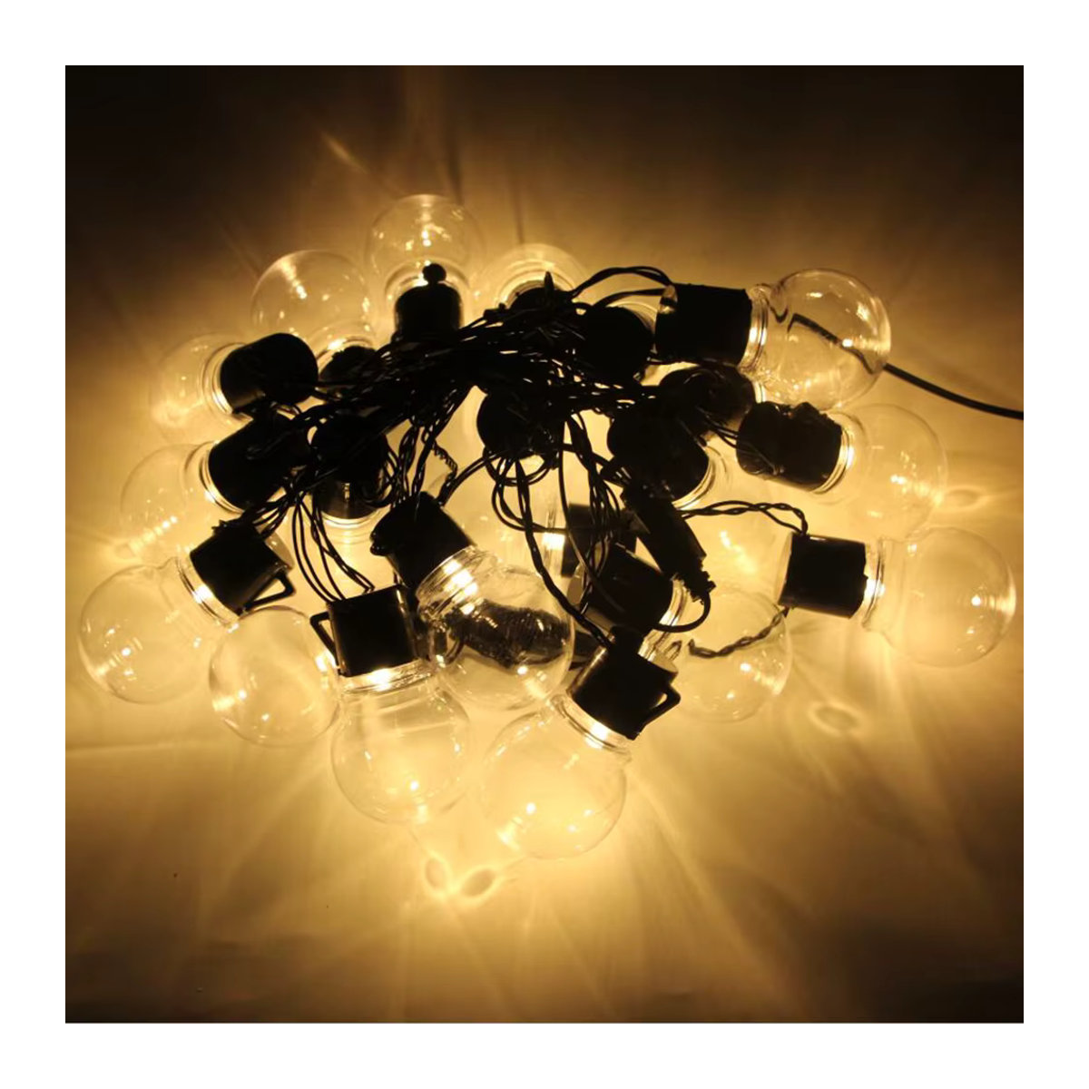 Topdii LED Globus Lichterkette im Industrial Design für Garten und Außenbereich, 6m bis 16m Länge - Bild 3