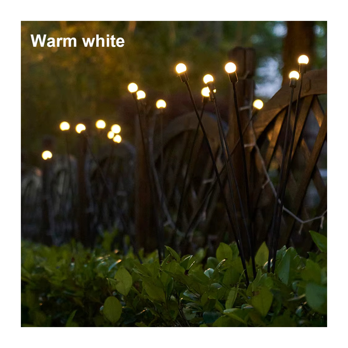 Topdii LED Solar Wegeleuchte Schwarz mit 6/10 LED Fairy Lights für Garten und Terrasse - Bild 5