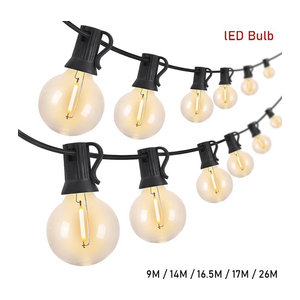 Topdii Retro LED Globe String Lights G40 Dekorative Girlande für Garten, Terrasse und Outdoor-Partys
