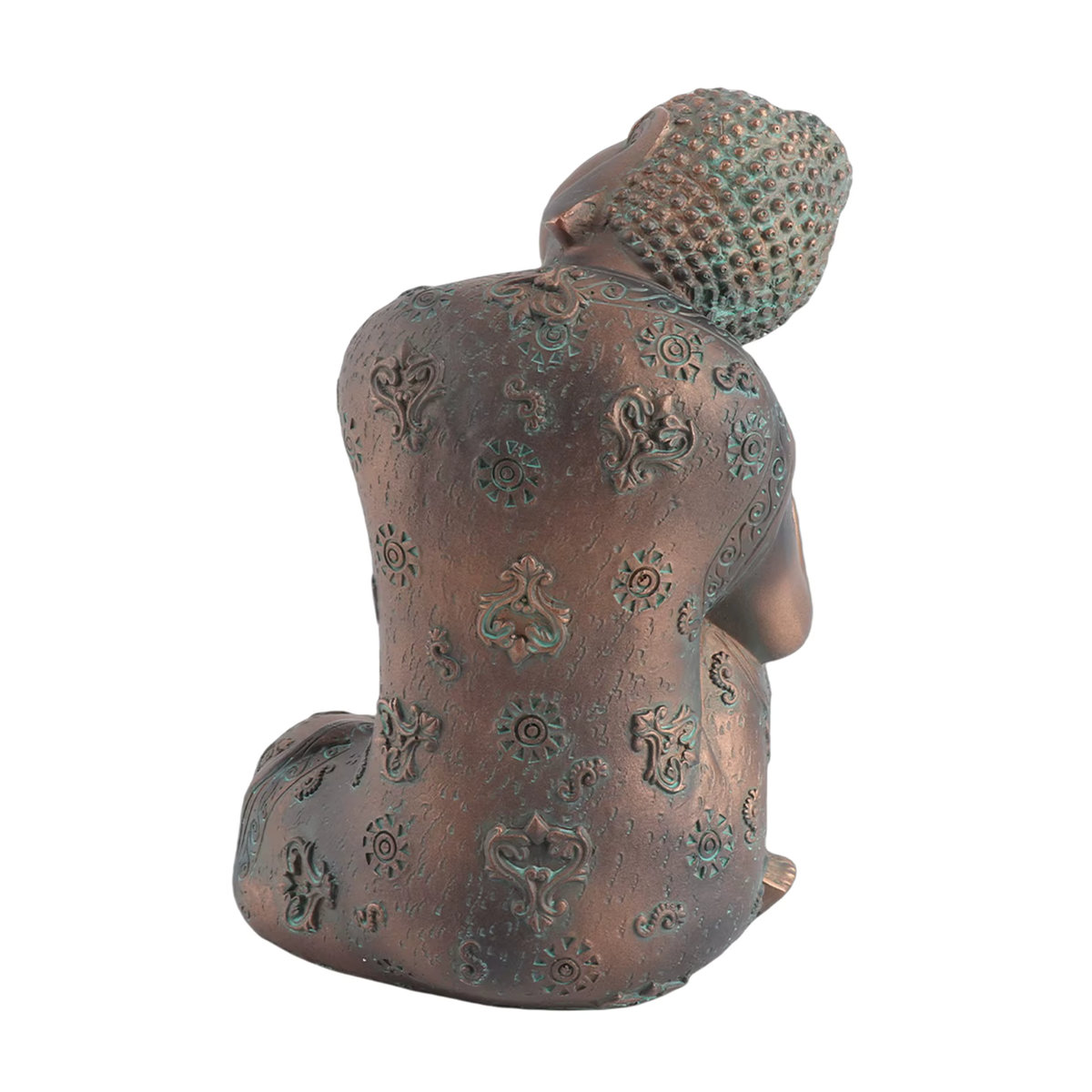 TOPINCN Buddha Statue im orientalischen Stil aus Kunstharz in Braun als dekoratives Ornament für dein Wohnzimmer oder Schlafzimmer - Bild 3
