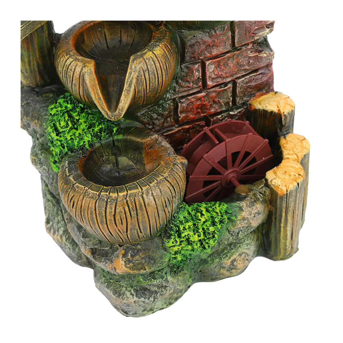 TOPINCN Desktop-Brunnen aus Kunstharz mit LED-Beleuchtung und Kaskaden-Effekt in mehrfarbigem Design - Bild 6
