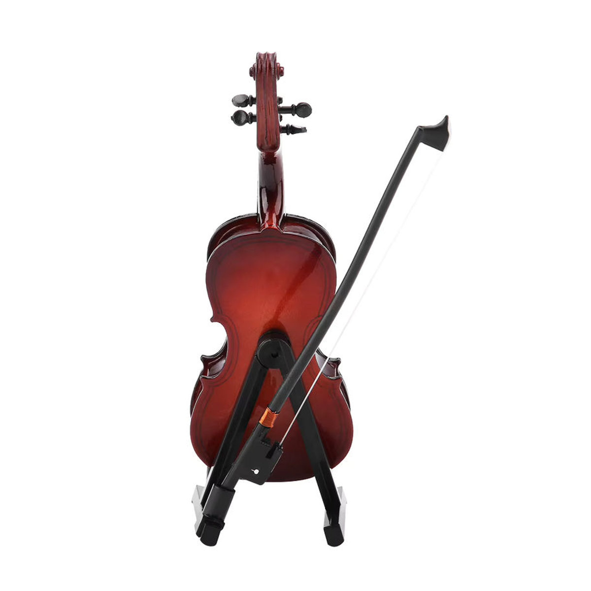 TOPINCN Miniatur Cello Replik aus Lindenholz in Braun, 14 cm Dekorationsmodell für Schreibtisch und Bücherregal - Bild 3