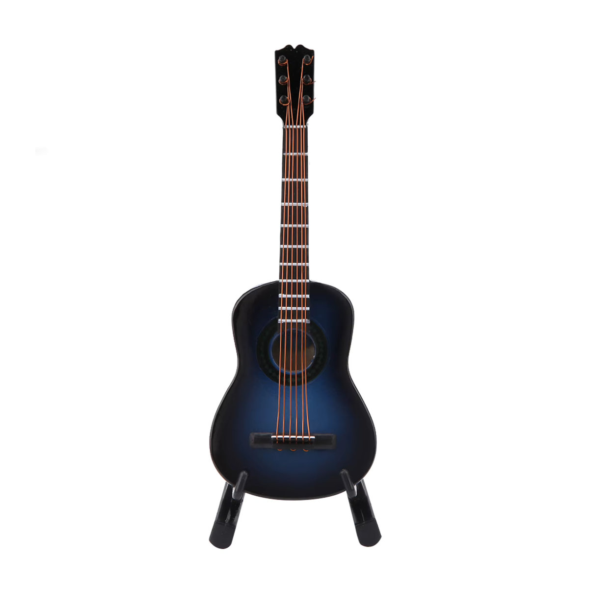 TOPINCN Miniatur Gitarren Modell aus Holz mit Ständer, moderne Musik-Deko für deinen Schreibtisch, braun/mehrfarbig, Höhe: 10 cm oder 14 cm - Bild 2