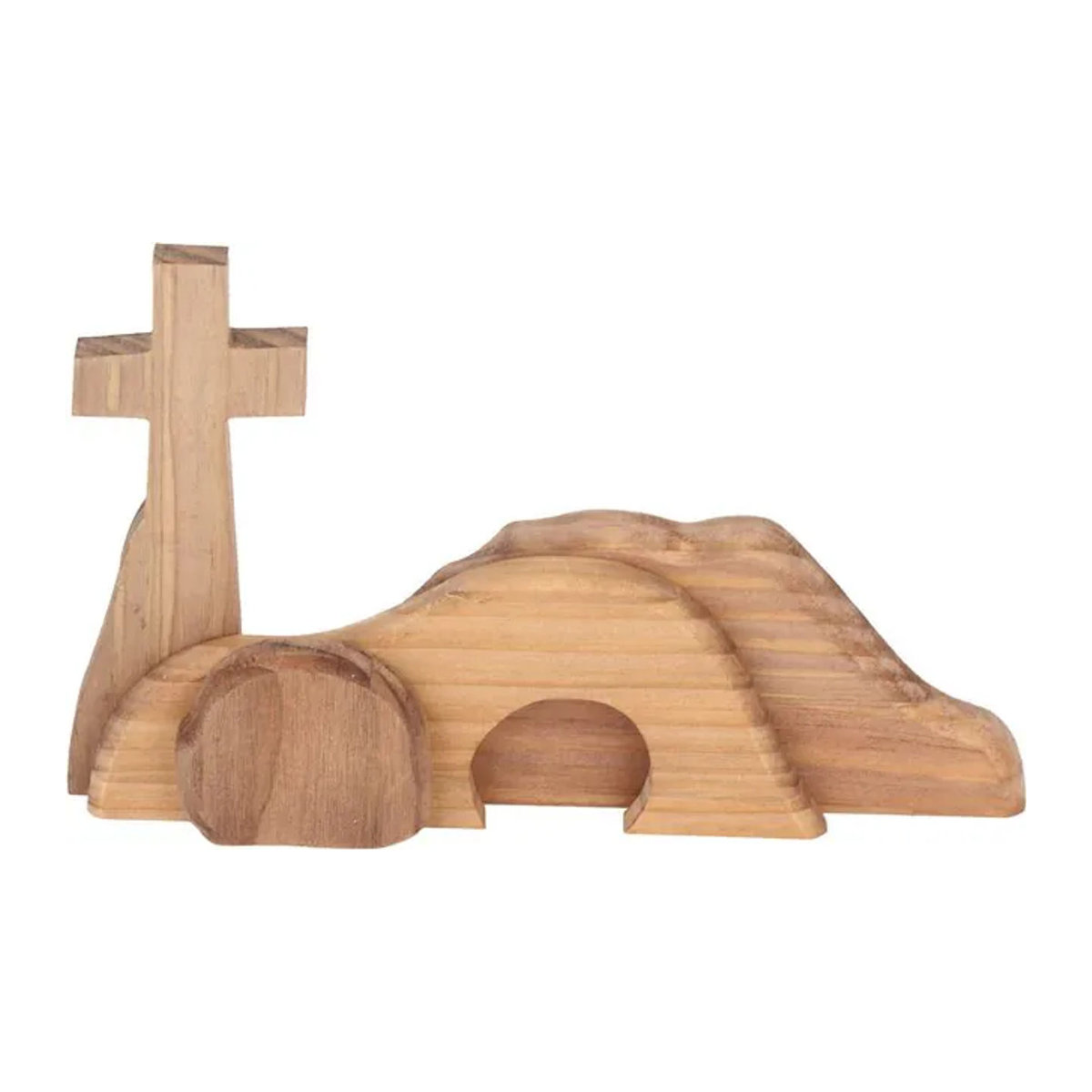 TOPINCN Oster-Dekoration Handgefertigter Grabstein aus Holz in Braun für Ostern und Hochzeiten - Bild 1