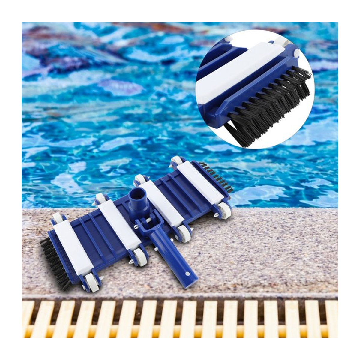 TOPINCN Schwimmbad Vakuum Bürstenkopf Hochleistungs-Reinigungsbürste für 1,5 Zoll Vakuumschlauchanschluss - Bild 1