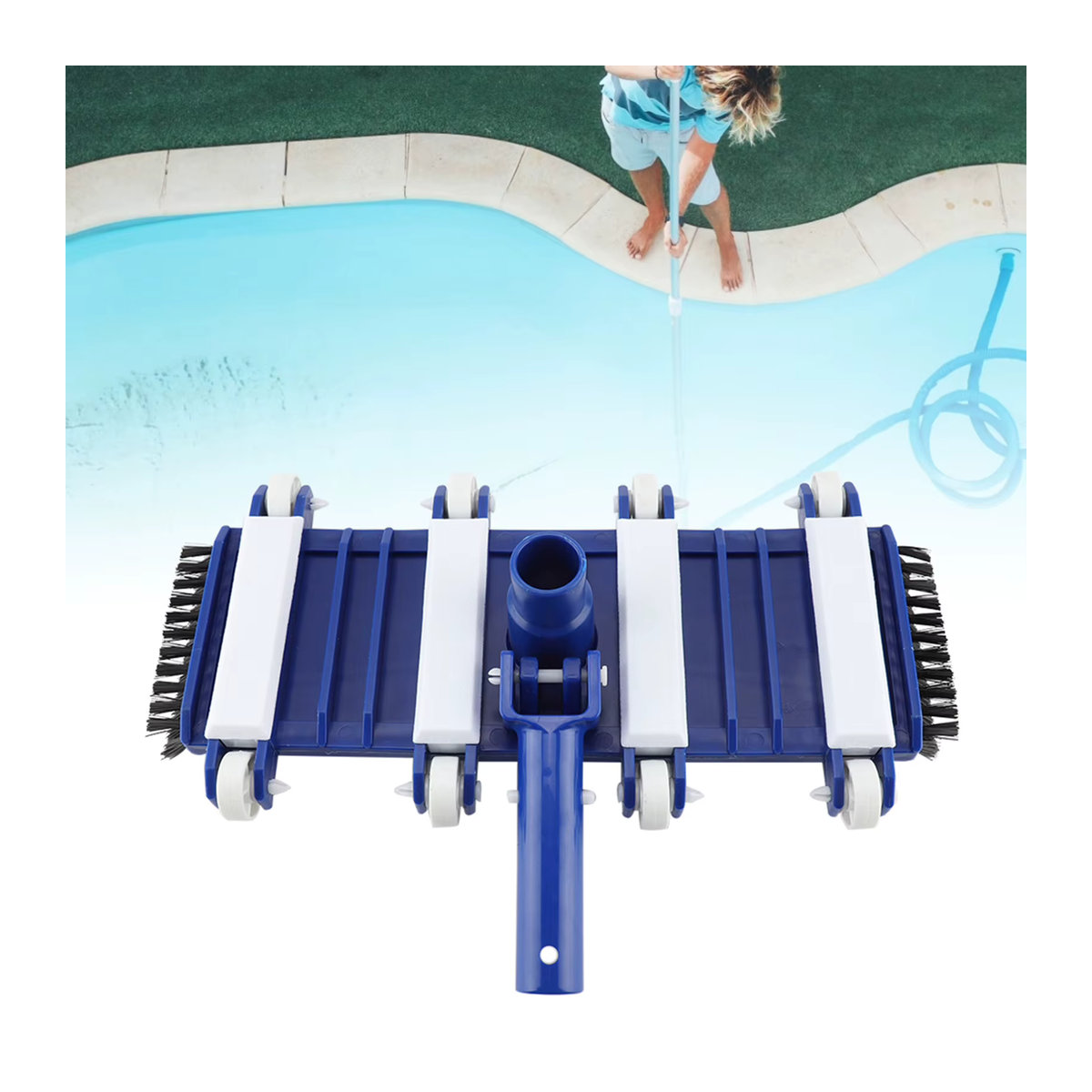 TOPINCN Schwimmbad Vakuum Bürstenkopf Hochleistungs-Reinigungsbürste für 1,5 Zoll Vakuumschlauchanschluss - Bild 5