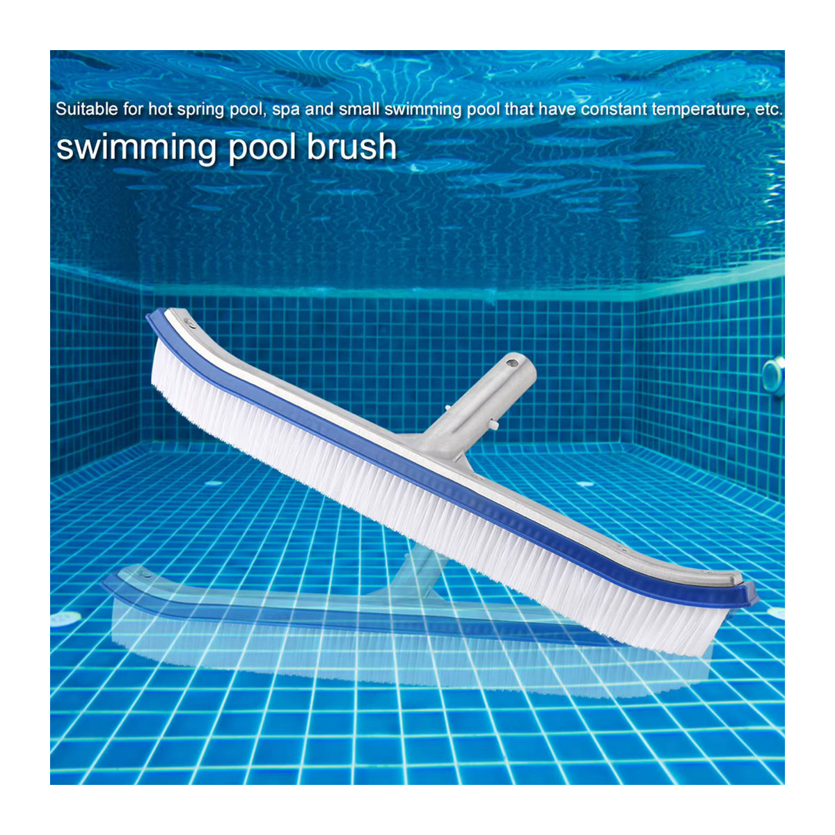 TOPINCN Schwimmbad Wandbürste mit Aluminiumgriff für Pool, Teich und Spa, 45 cm - Bild 3