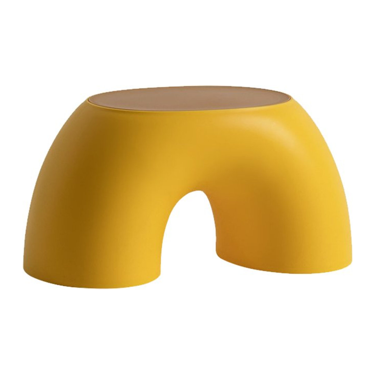 TOPINCN Sitzhocker für Kinder aus Kunststoff in Gelb, rutschfester und stabiler Schuhwechselhocker, B/T/H: 19,1 x 35,9 x 18,5 cm - Bild 1
