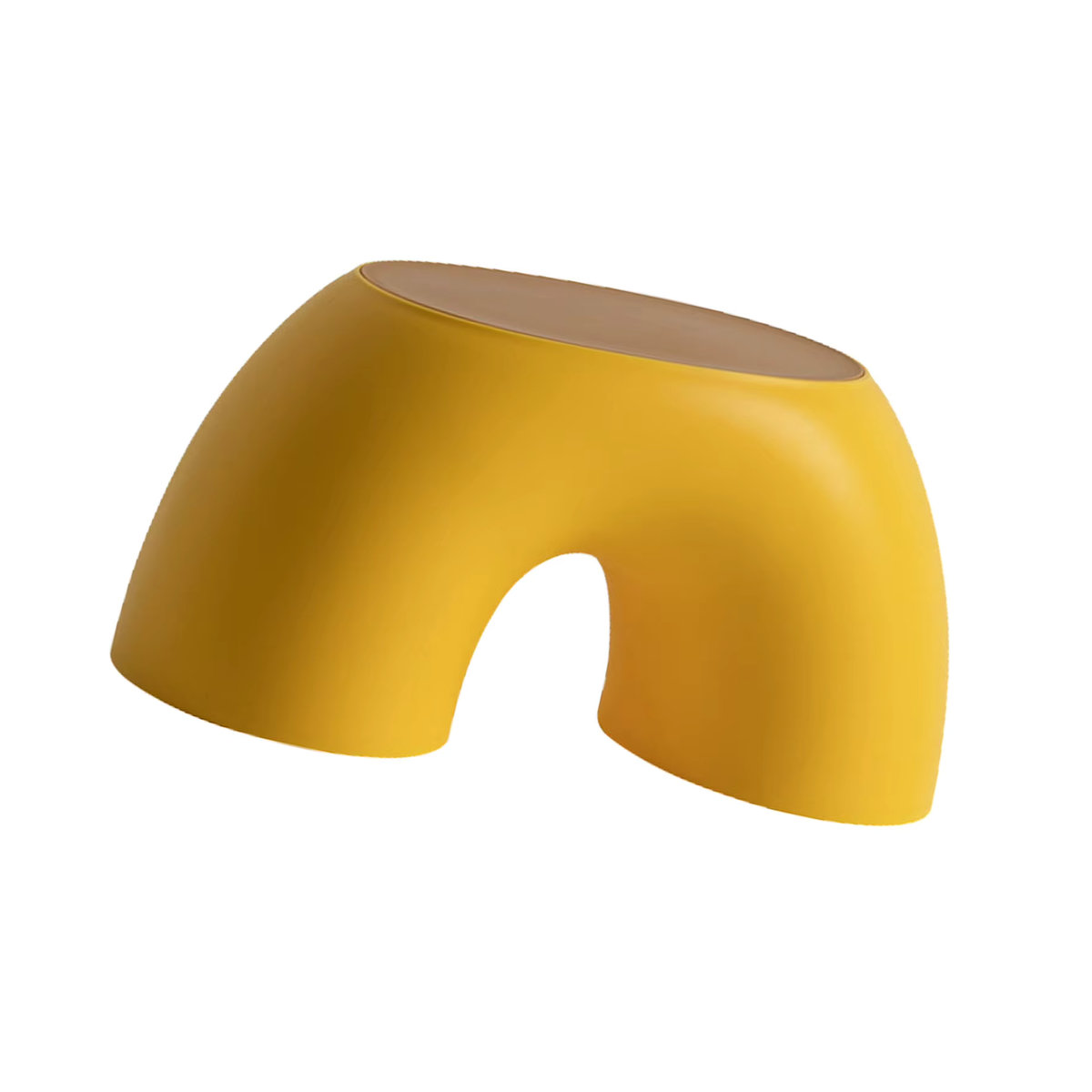TOPINCN Sitzhocker für Kinder aus Kunststoff in Gelb, rutschfester und stabiler Schuhwechselhocker, B/T/H: 19,1 x 35,9 x 18,5 cm - Bild 2
