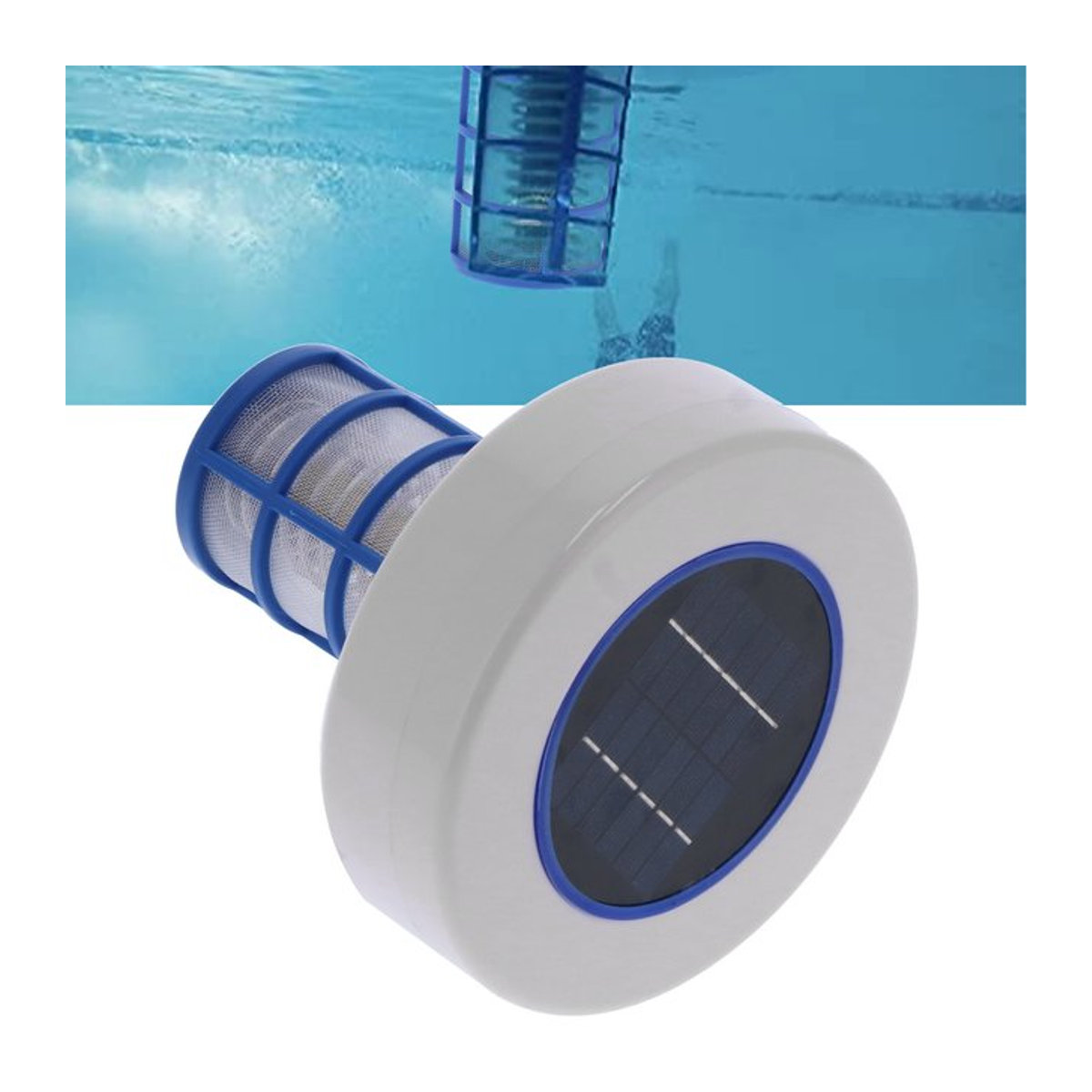 TOPINCN Solarbetriebener Pool Ionisator zur Reinigung von Schwimmbad, Spa und Brunnen - Bild 1