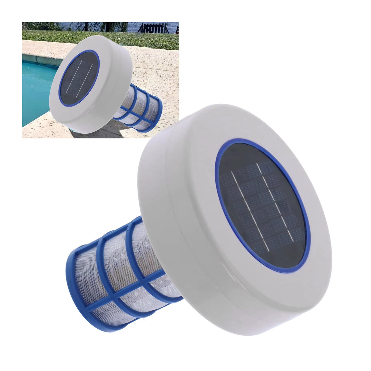 TOPINCN Solarbetriebener Pool Ionisator zur Reinigung von Schwimmbad, Spa und Brunnen - Bild 2