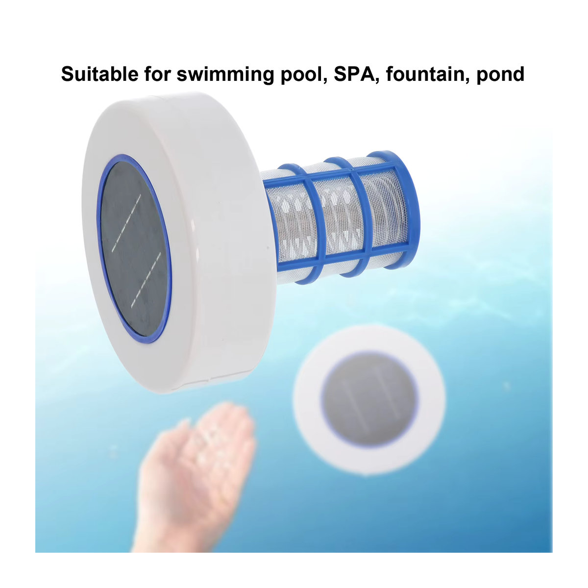 TOPINCN Solarbetriebener Pool Ionisator zur Reinigung von Schwimmbad, Spa und Brunnen - Bild 3