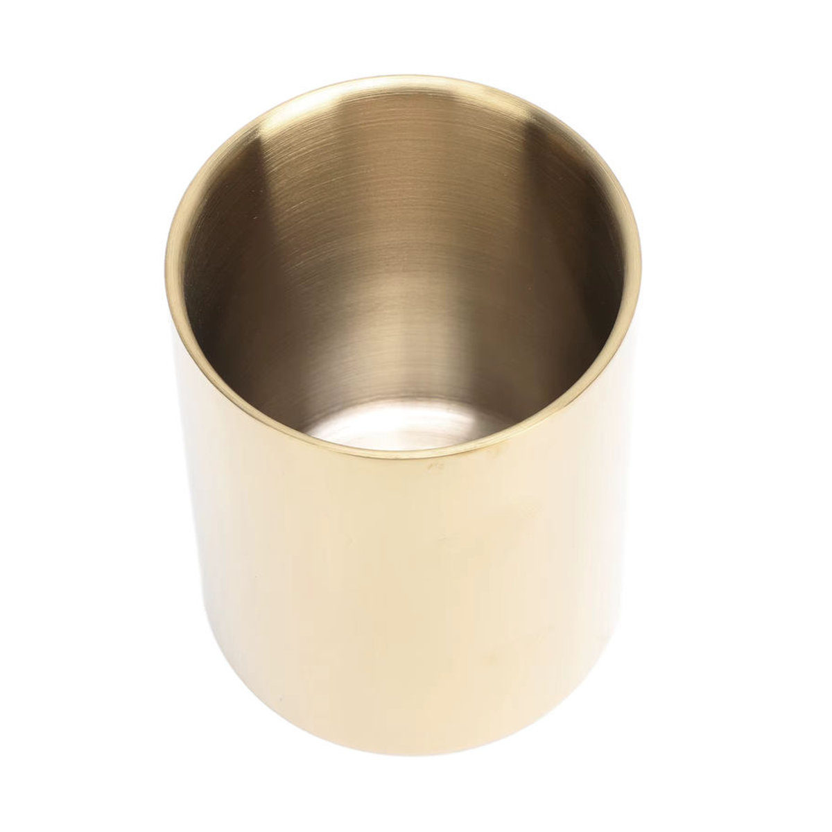 TOPINCN Stifthalter-Organizer aus Metall im skandinavischen Design, runder Bleistiftbecher in Gold - Bild 2