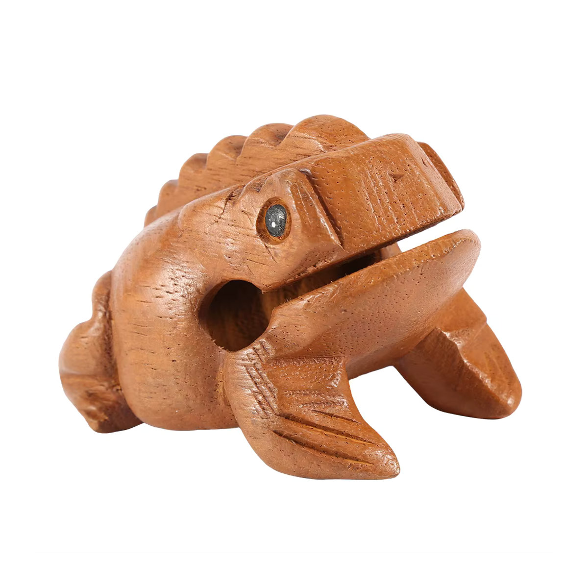 TOPINCN Traditioneller Holzfrosch aus Thailand als Feng Shui Dekoration in Braun - Bild 4
