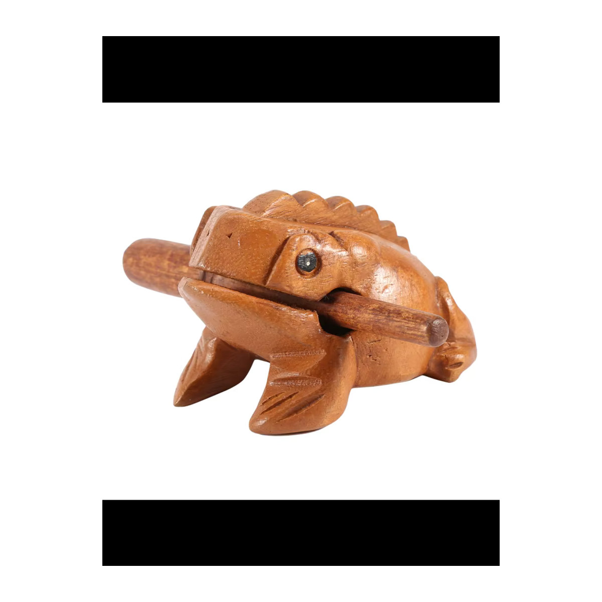 TOPINCN Traditioneller Holzfrosch aus Thailand als Feng Shui Dekoration in Braun - Bild 6