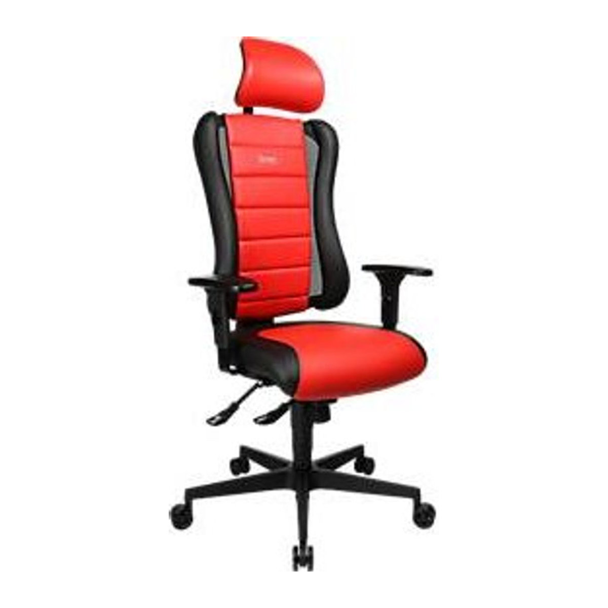 Topstar Gaming Stuhl SITNESS RS in Schwarz/Rot mit 3D-Sitzfläche, Synchronmechanik und Kopfstütze - Bild 1