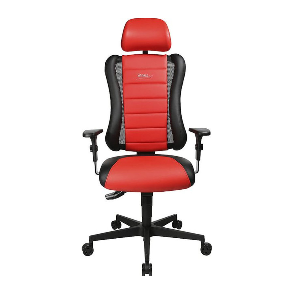 Topstar Gaming Stuhl SITNESS RS in Schwarz/Rot mit 3D-Sitzfläche, Synchronmechanik und Kopfstütze - Bild 3