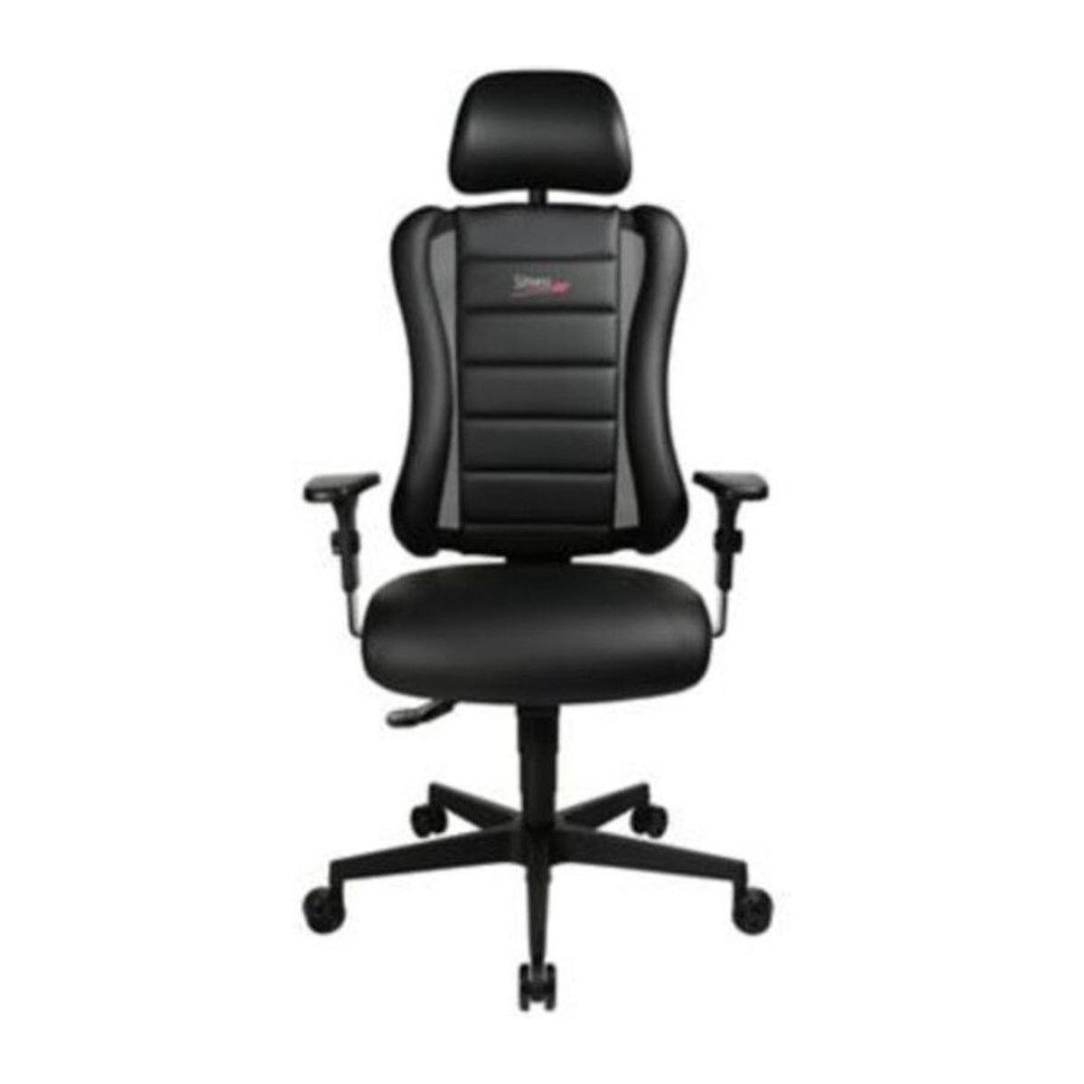 Topstar Gamingstuhl Sitness RS in Schwarz mit Kunstleder und Mesh-Einsätzen inklusive Armlehnen und Kopfstütze - Bild 1