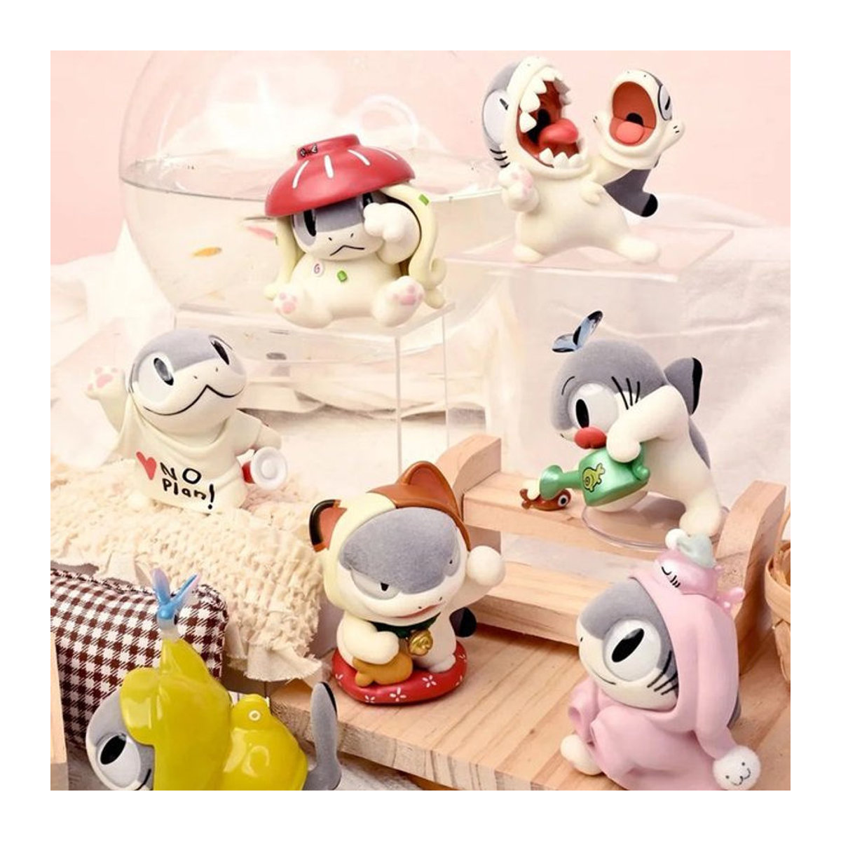 TOPTOY I Am Sharkitty Series Blind Box – Handgefertigte Sammlerfigur aus Kunstharz in Mehrfarbig - Bild 1