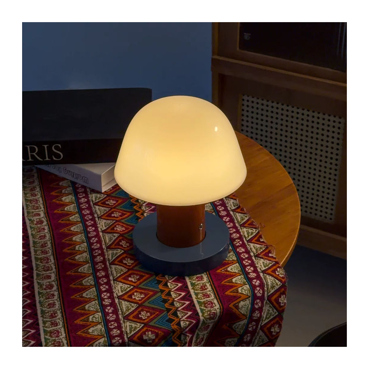 Topwinson Moderne Tischlampe in Bunt als Niedliches Pilz-Nachtlicht mit Touch-Steuerung und USB-Aufladung für Kinderzimmer und Heimdekoration - Bild 3