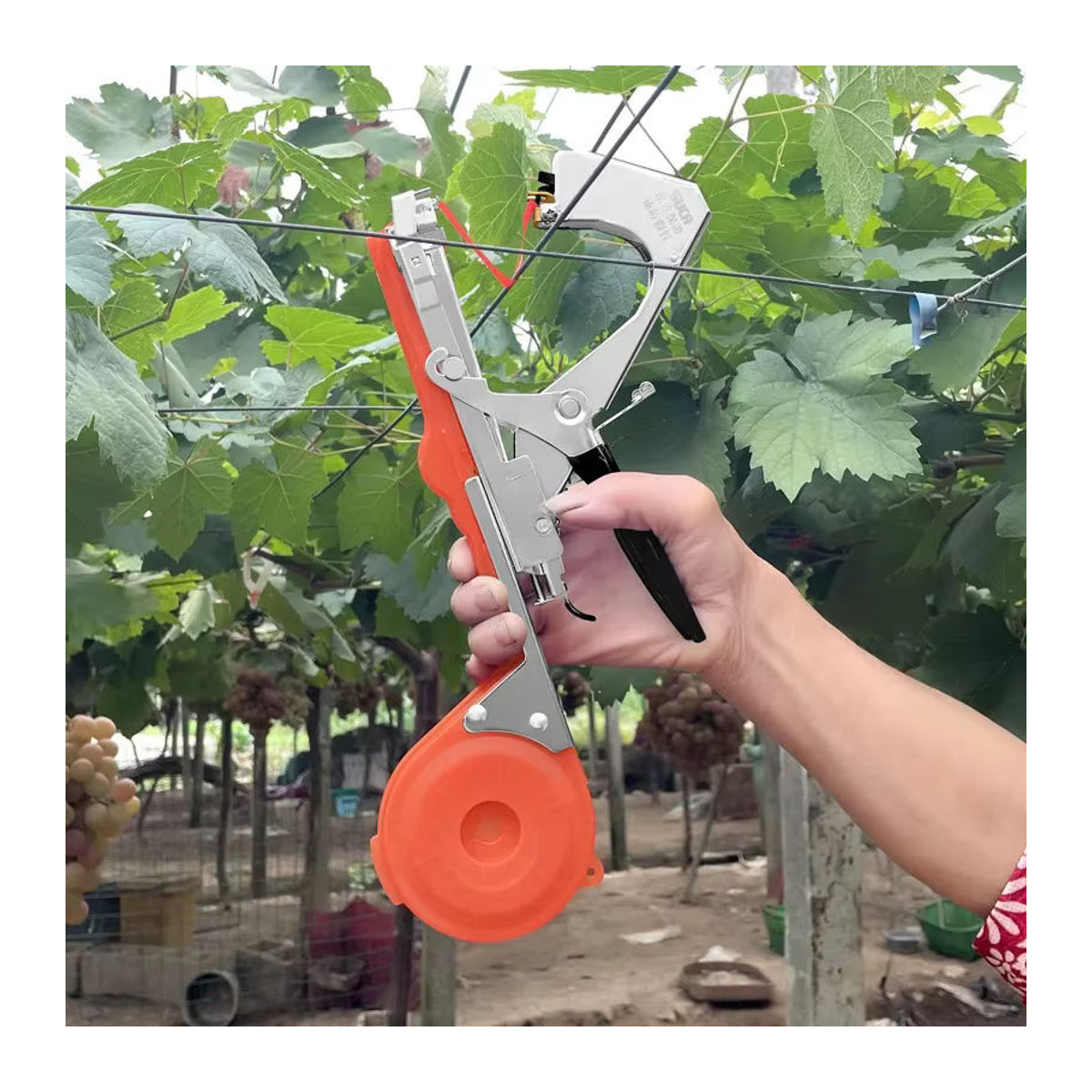 TOTNEND Gartenpflanzen Bindemaschine in Rot für Pflanzenzweige und Gemüse - Bild 2
