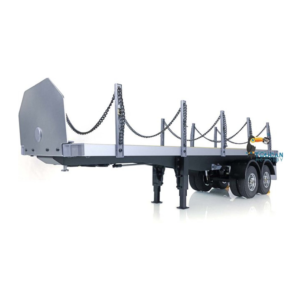 ToucanHobby RC Traktor Flachbett-Halbanhänger LKW-KIT mit 2 Achsen für ferngesteuerte Fahrzeuge TH01024 - Bild 1
