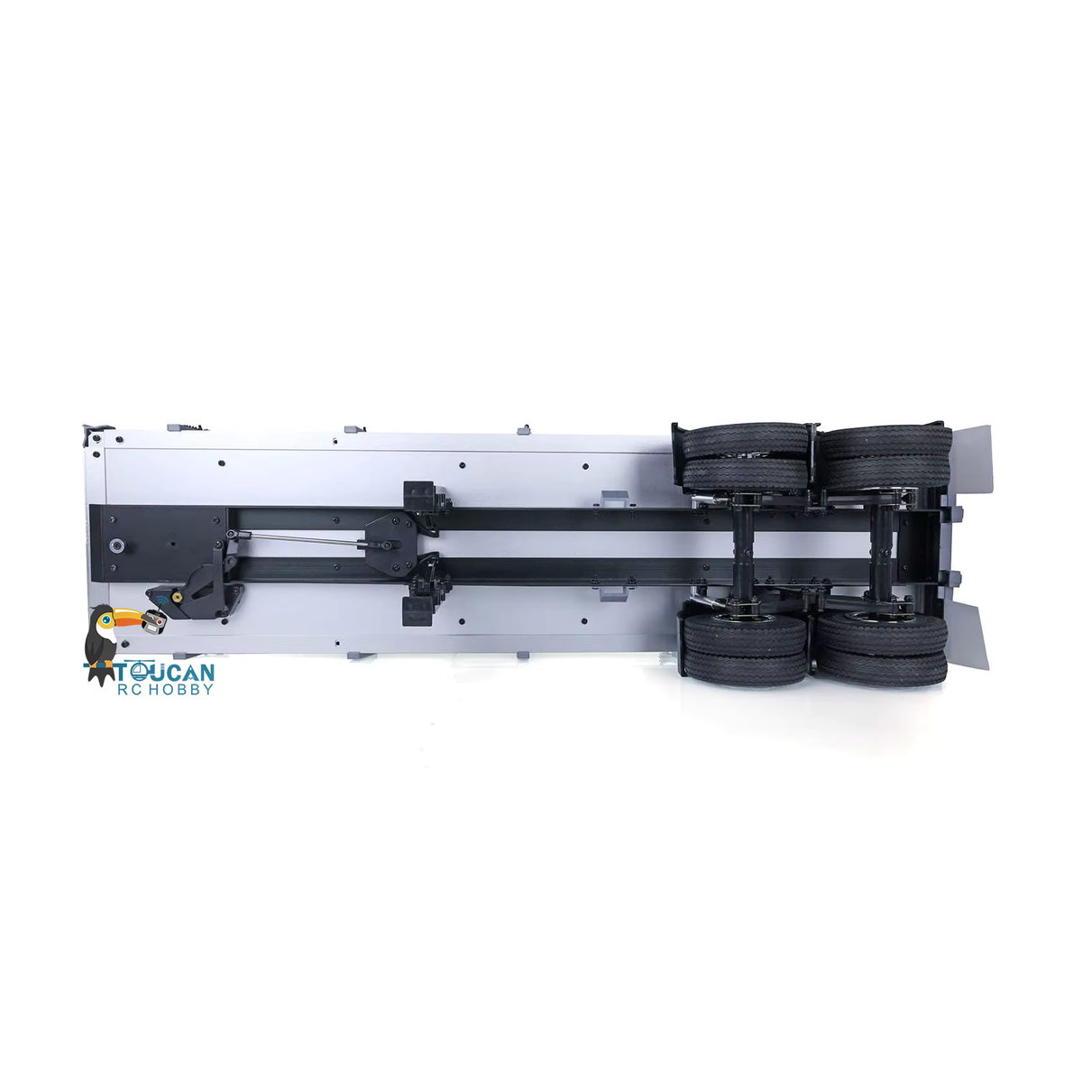 ToucanHobby RC Traktor Flachbett-Halbanhänger LKW-KIT mit 2 Achsen für ferngesteuerte Fahrzeuge TH01024 - Bild 2
