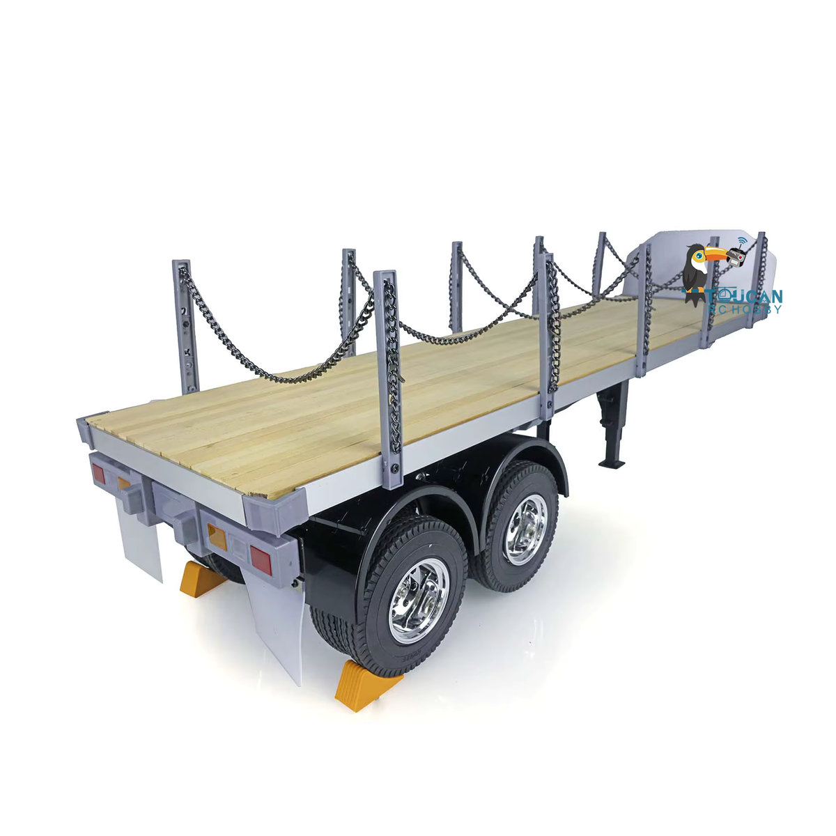 ToucanHobby RC Traktor Flachbett-Halbanhänger LKW-KIT mit 2 Achsen für ferngesteuerte Fahrzeuge TH01024 - Bild 3