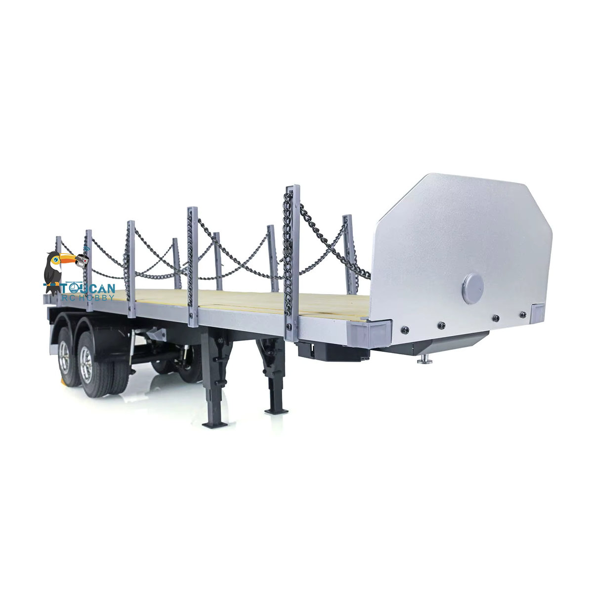 ToucanHobby RC Traktor Flachbett-Halbanhänger LKW-KIT mit 2 Achsen für ferngesteuerte Fahrzeuge TH01024 - Bild 4