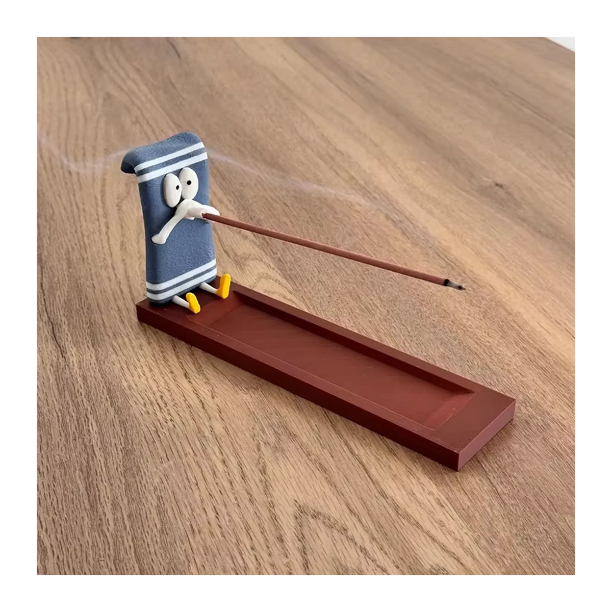 Towelie Servietsky Kreativer Handtuch-Räucherständer in Blau, modernes Räuchergefäß aus Kunstharz für Meditation und Aromatherapie - Bild 3