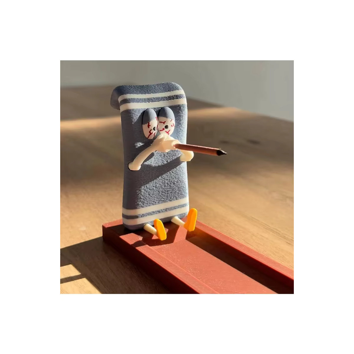 Towelie Servietsky Kreativer Handtuch-Räucherständer in Blau, modernes Räuchergefäß aus Kunstharz für Meditation und Aromatherapie - Bild 6