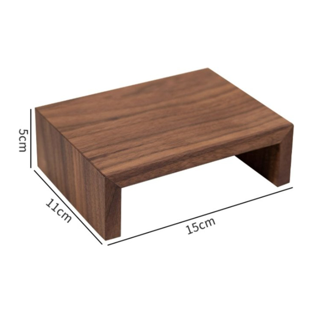 TOWNSBOX Schmuckdisplay aus Walnussholz in U-Form für Halsketten und Armbänder, Braun, Minimalistischer Organizer für Marktstände und Live-Streams - Bild 1