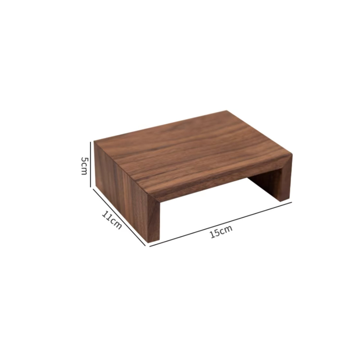 TOWNSBOX Schmuckdisplay aus Walnussholz in U-Form für Halsketten und Armbänder, Braun, Minimalistischer Organizer für Marktstände und Live-Streams - Bild 2
