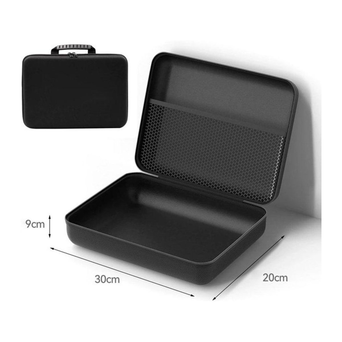 Tragbare EVA-Aufbewahrungstasche mit Reißverschluss in Schwarz als multifunktionaler Organizer für Outdoor-Werkzeuge und Zubehör - Bild 1