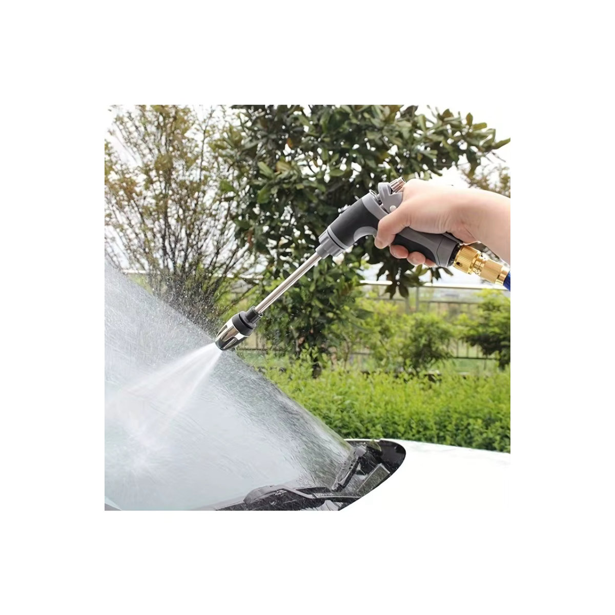 Tragbare Hochdruck Wasserpistole mit Schaumdüse für die Autoreinigung und Gartenbewässerung - Bild 5