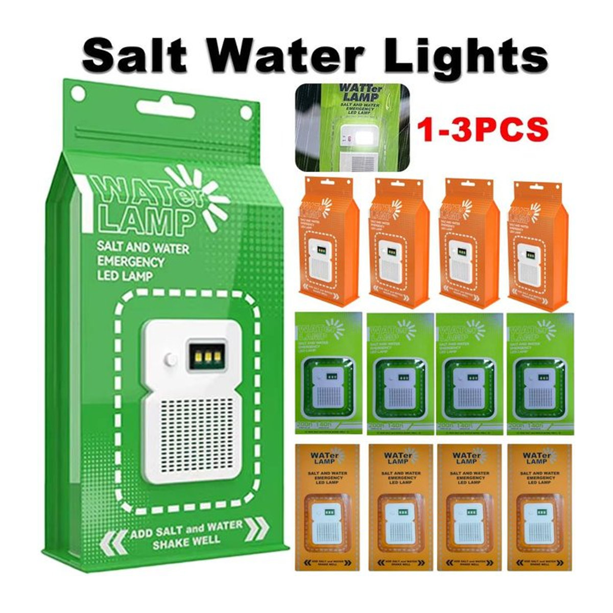 Tragbare LED Salzwasser-Notlampe wasserdicht und energiesparend für Camping, Angeln und Reisen - Bild 1
