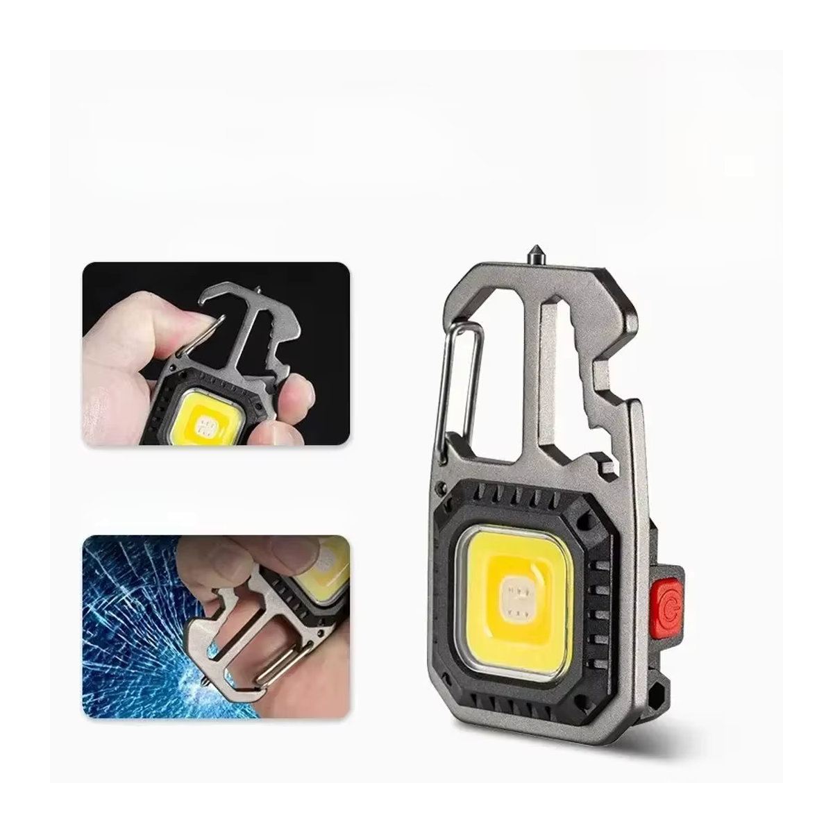 Tragbare Mini EDC Schlüsselanhänger Licht wiederaufladbare COB Arbeitslampe für Outdoor Camping und Notfall mit integriertem Schraubendreher - Bild 7