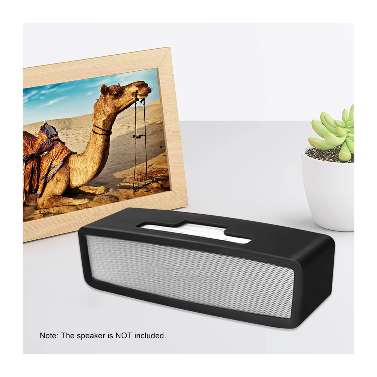 Tragbare Silikon Schutzhülle für Bose SoundLink Mini I und II Bluetooth-Lautsprecher in Schwarz mit minimalistischem Design - Bild 5