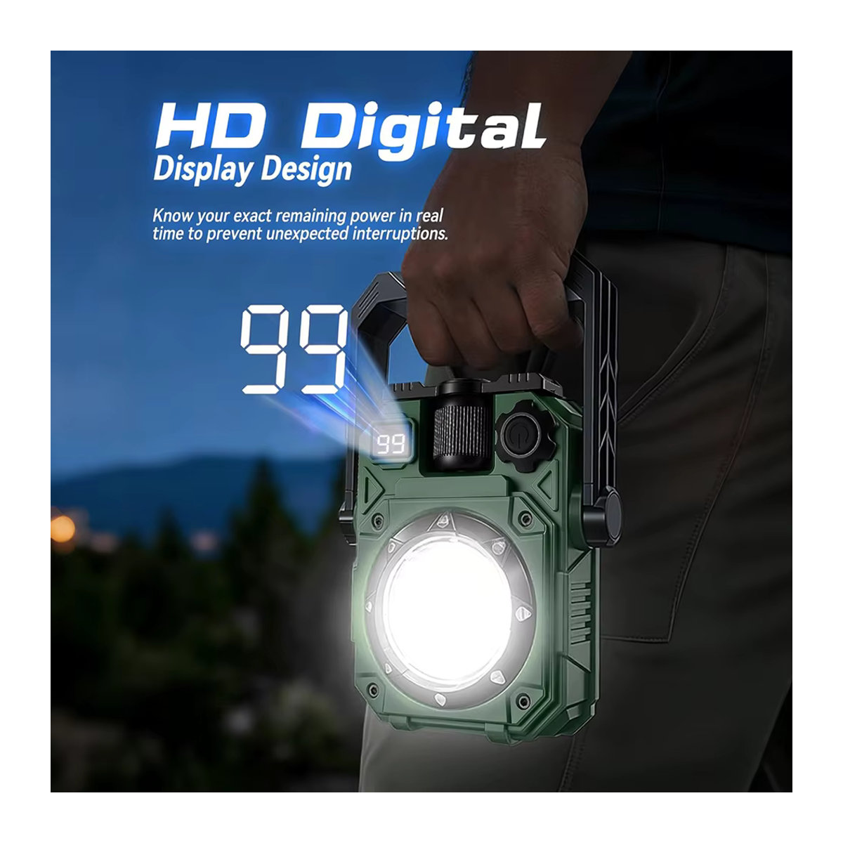 Tragbare Solar-Campinglampe mit Magnet und verstellbarem Halter, wiederaufladbare LED-Outdoor-Laterne für Zelt, Wandern und Notfälle - Bild 4