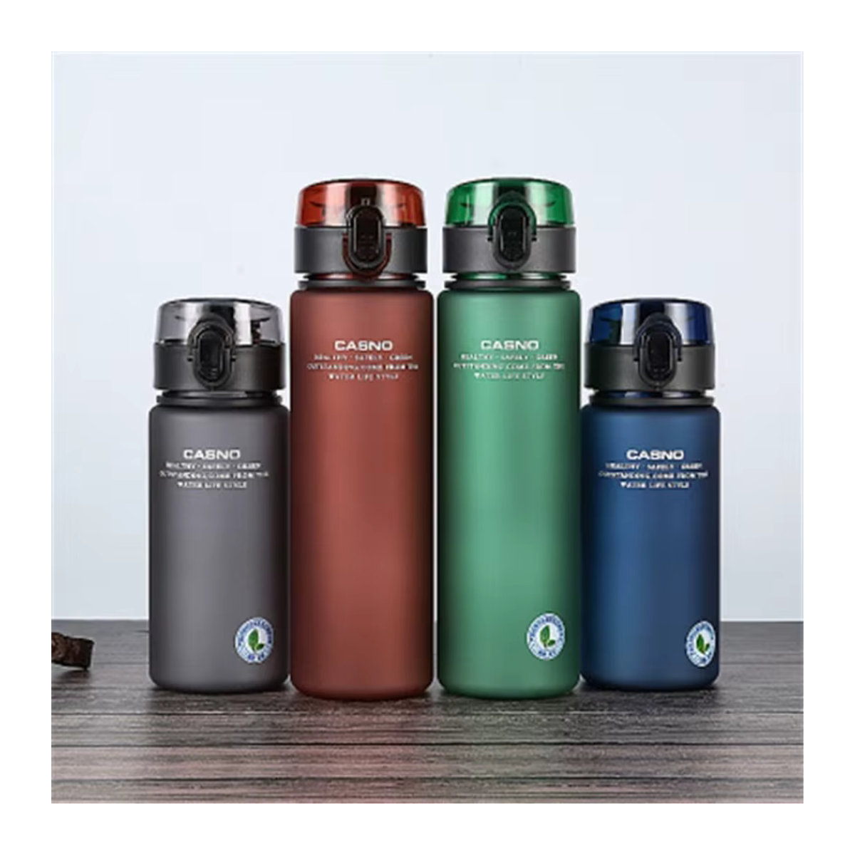 Tragbare Sport Wasserflasche in Grün mit mattem Design, BPA-frei, 400 ml oder 560 ml für Fitness, Wandern und Camping - Bild 2
